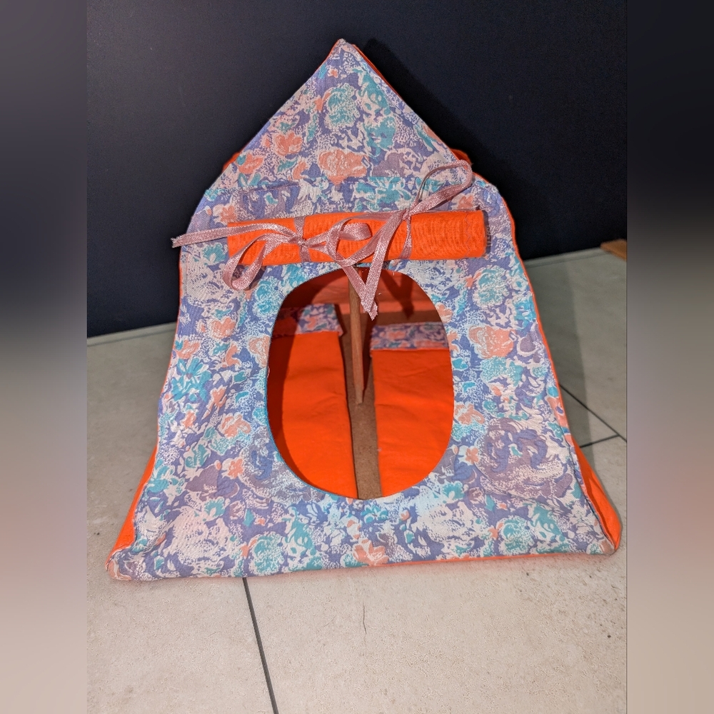 Vintage Handmade Barbie Camping Tent Play Set w/ Sleeping Bags | 1990s